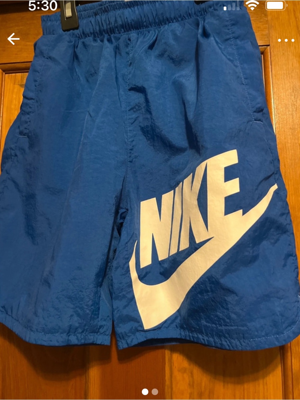 Vintage 90s Boys Nike Royal Blue Athletic Shorts with White Tag